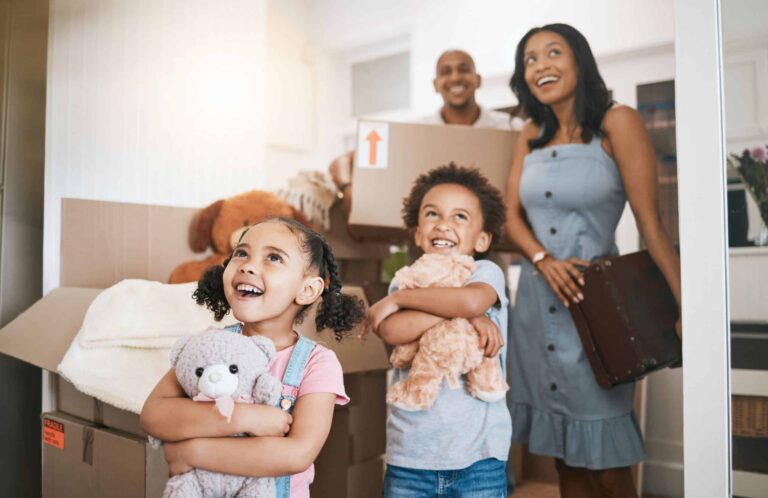 Family purchasing a home in Calgary